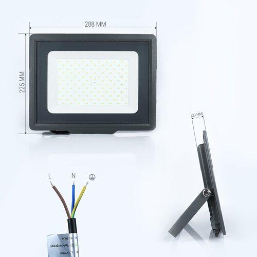 картинка Прожектор світлодіодний LED Biom, 100W, 9000Lm, 6200K от магазина Компания+