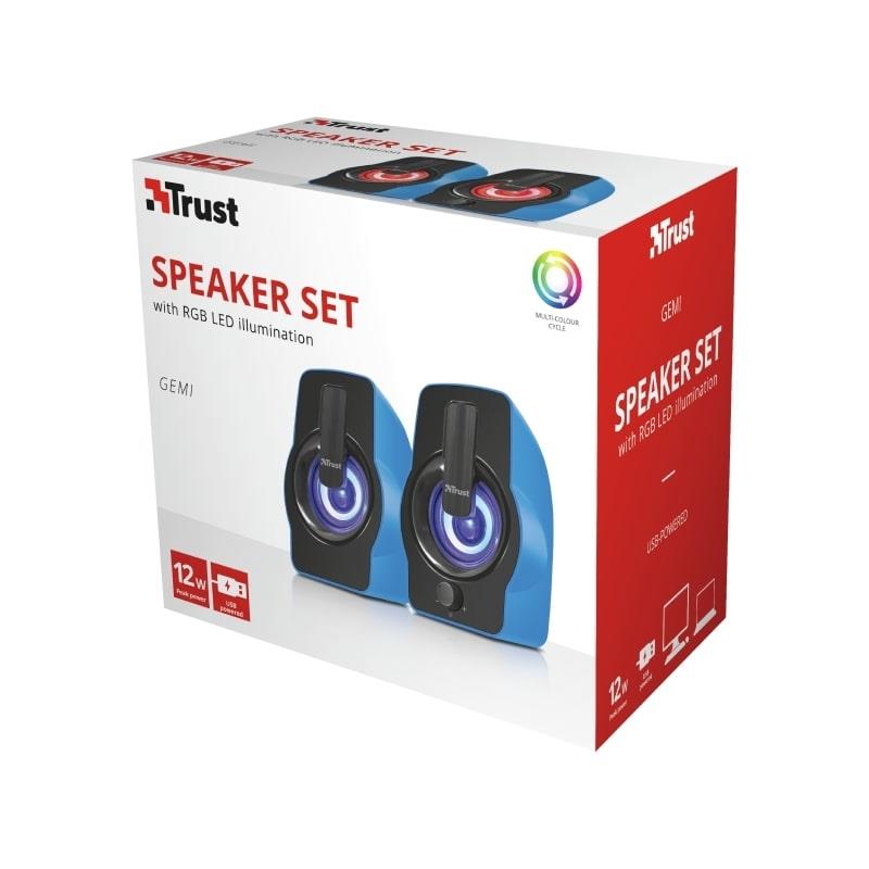 Акустическая система Trust 2.0 Gemi RGB Blue (22978) | ARAGO