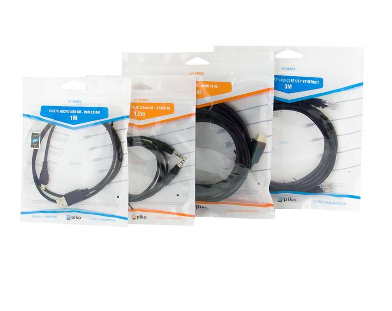Кабель Piko USB - micro USB V2.0 (M/M), 1 м, Black (1283126474088) | ARAGO