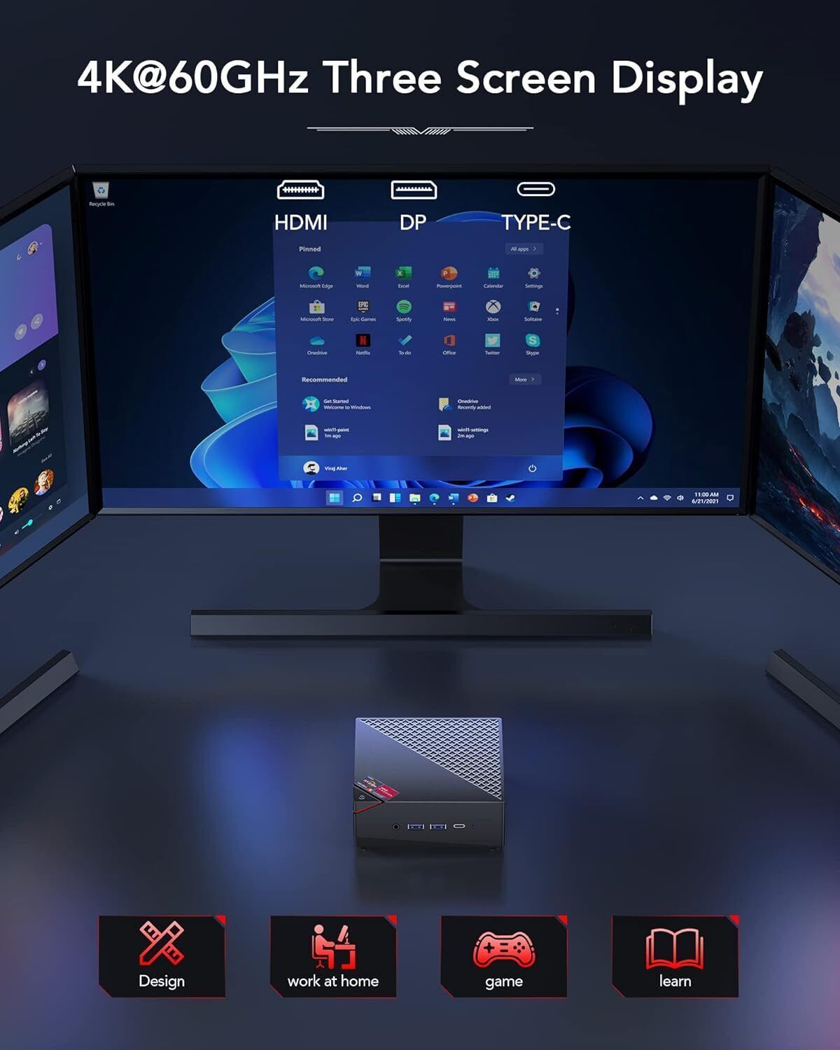 Неттоп NiPoGi AM06 Pro (634562469359) | ARAGO