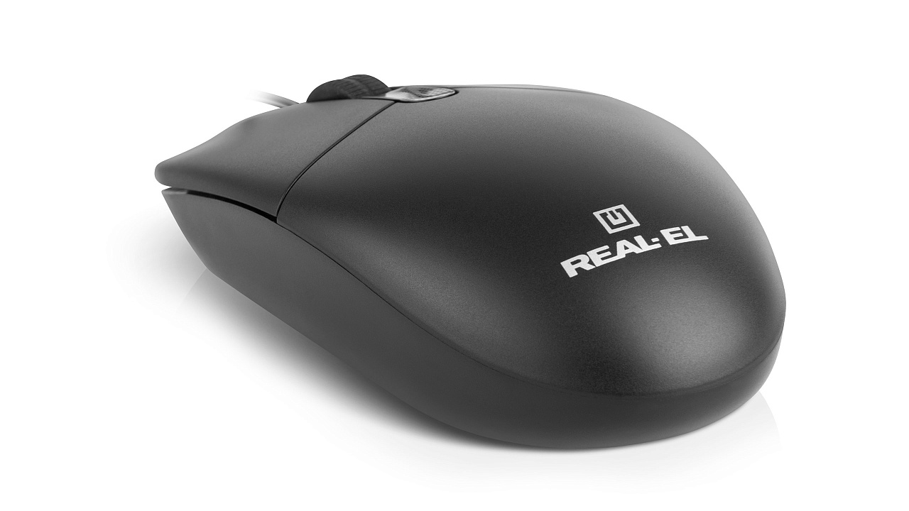 Миша REAL-EL RM-210 Black (EL123200036) | ARAGO