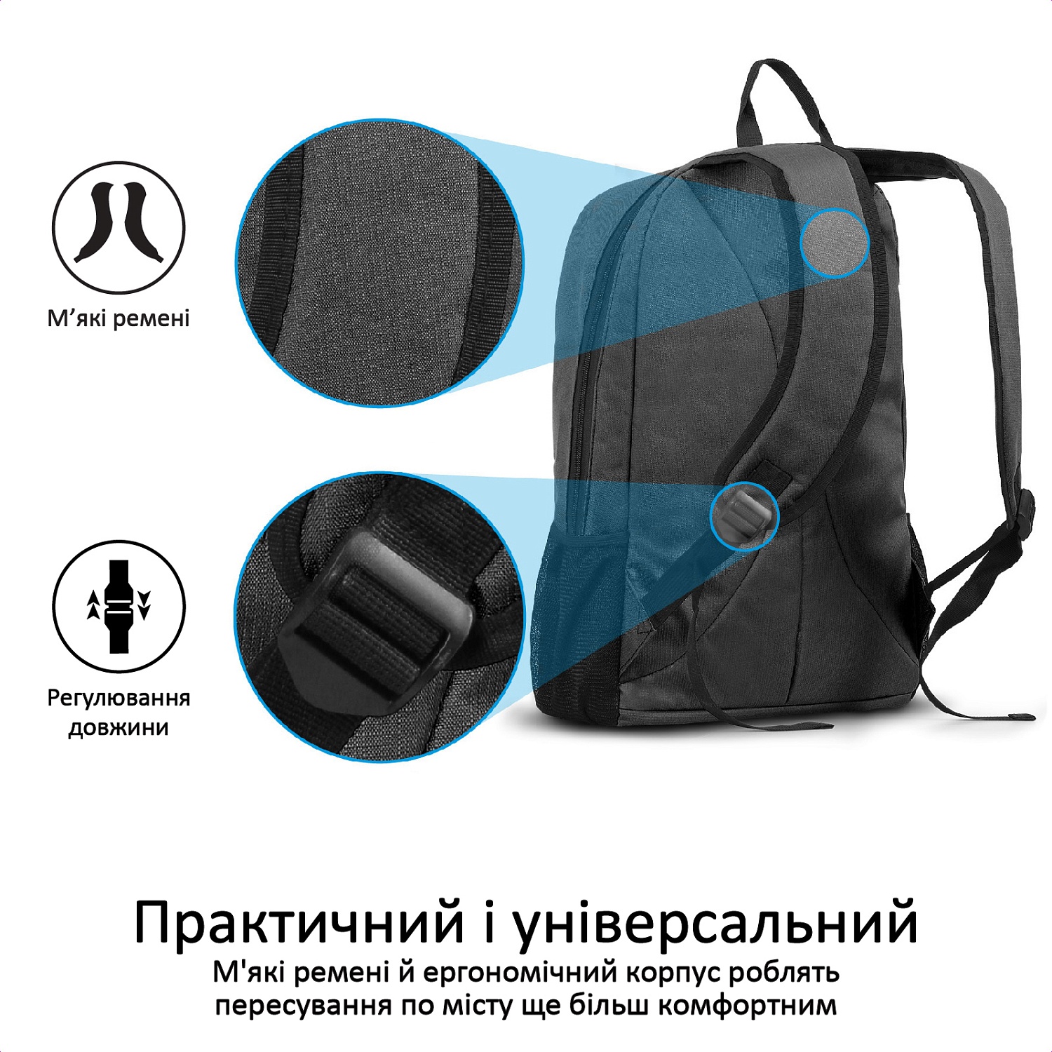 Рюкзак для ноутбука Promate Alpha-BP Black | ARAGO