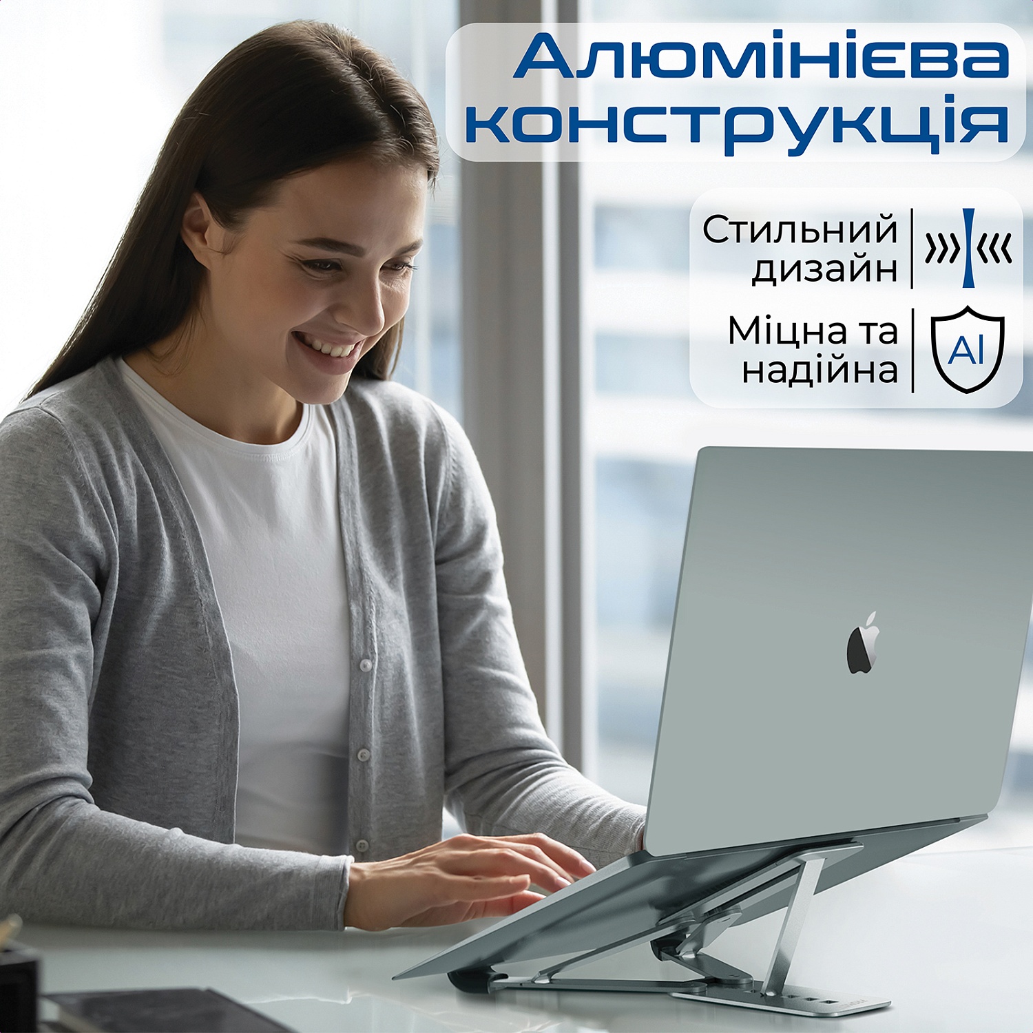 Охолоджуюча пiдставка для ноутбука Promate PocketMount Grey | ARAGO