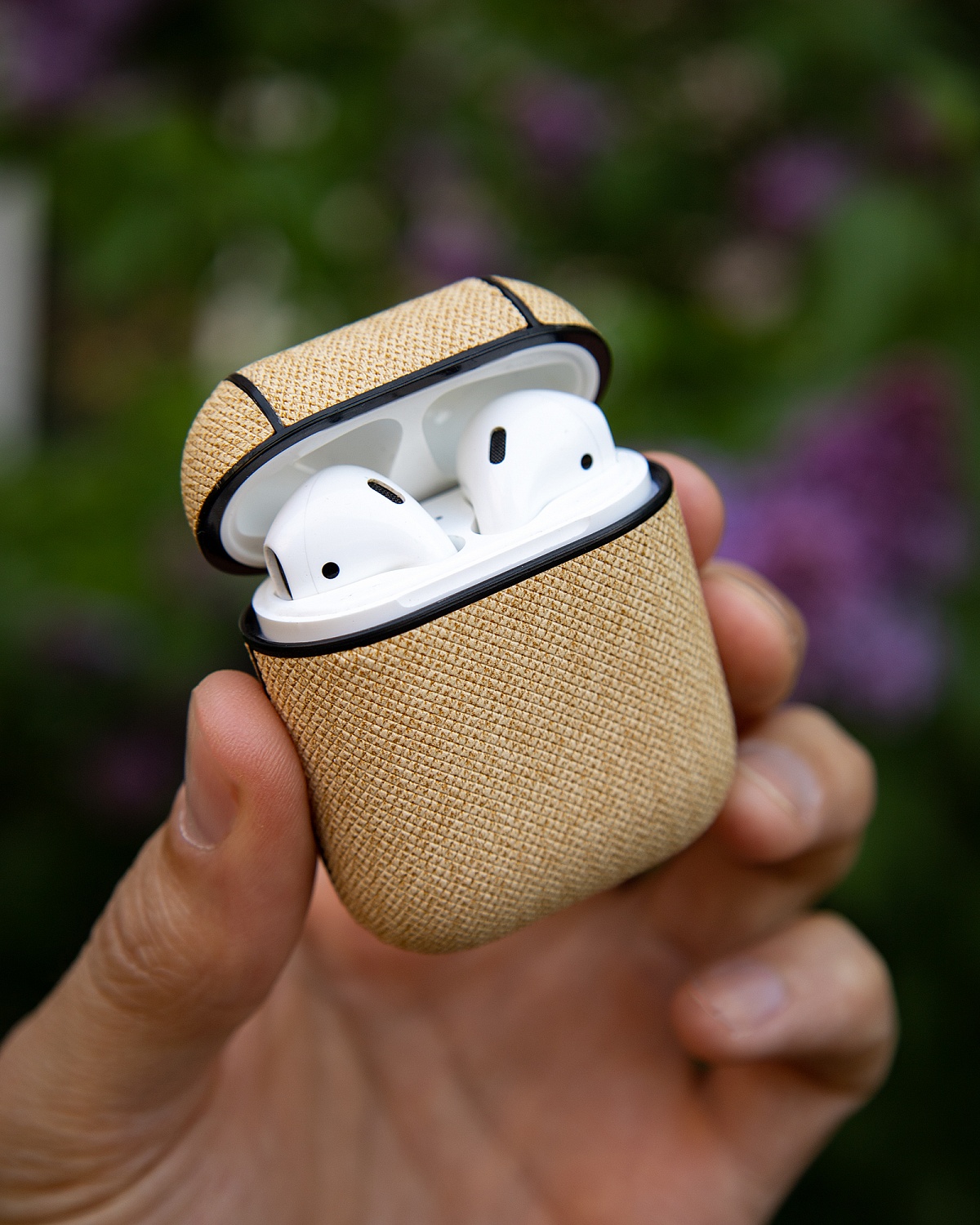 Чехол для Airpods/Airpods2 TEXTILE бежевый | ARAGO
