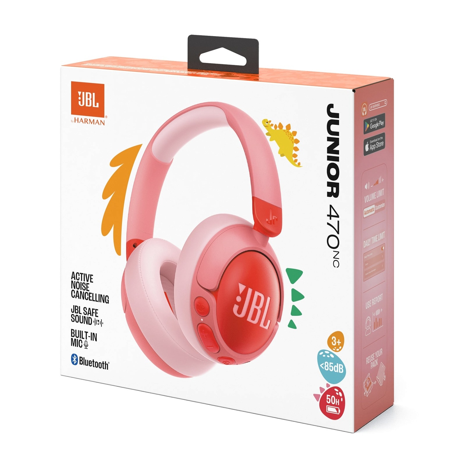 Bluetooth-гарнітура JBL Junior 470NC Pink (JBLJR470NCPIK) | ARAGO