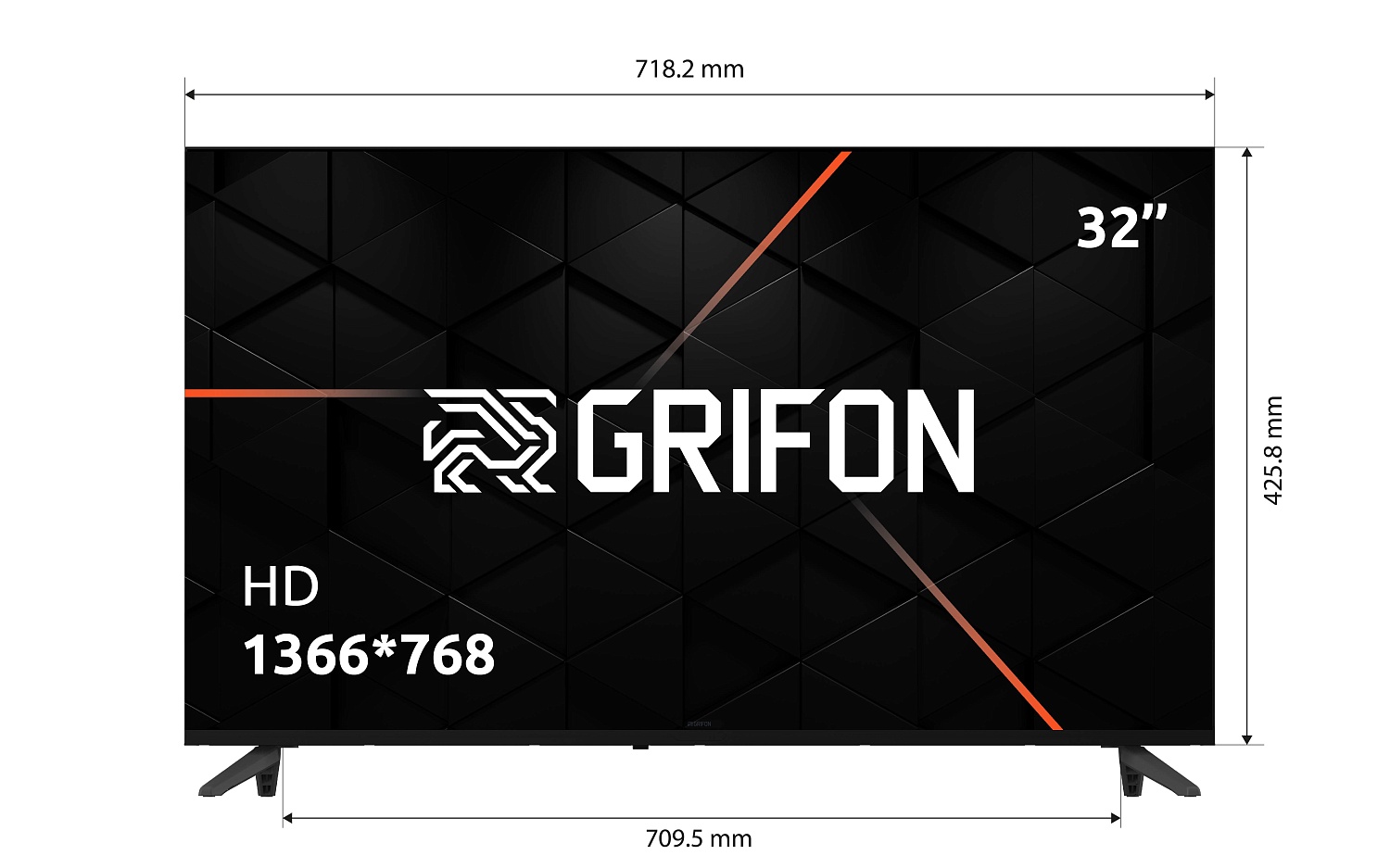 картинка Телевізор Grifon Diva DV32HSB от магазина Компания+