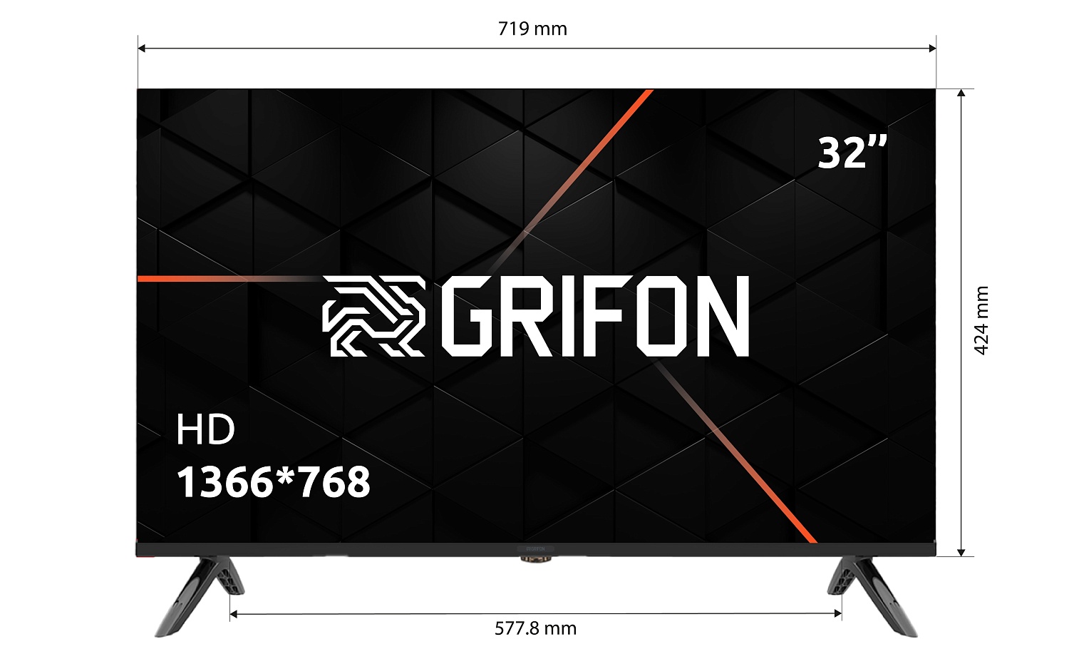 картинка Телевізор Grifon Diva DV43FSB от магазина Компания+