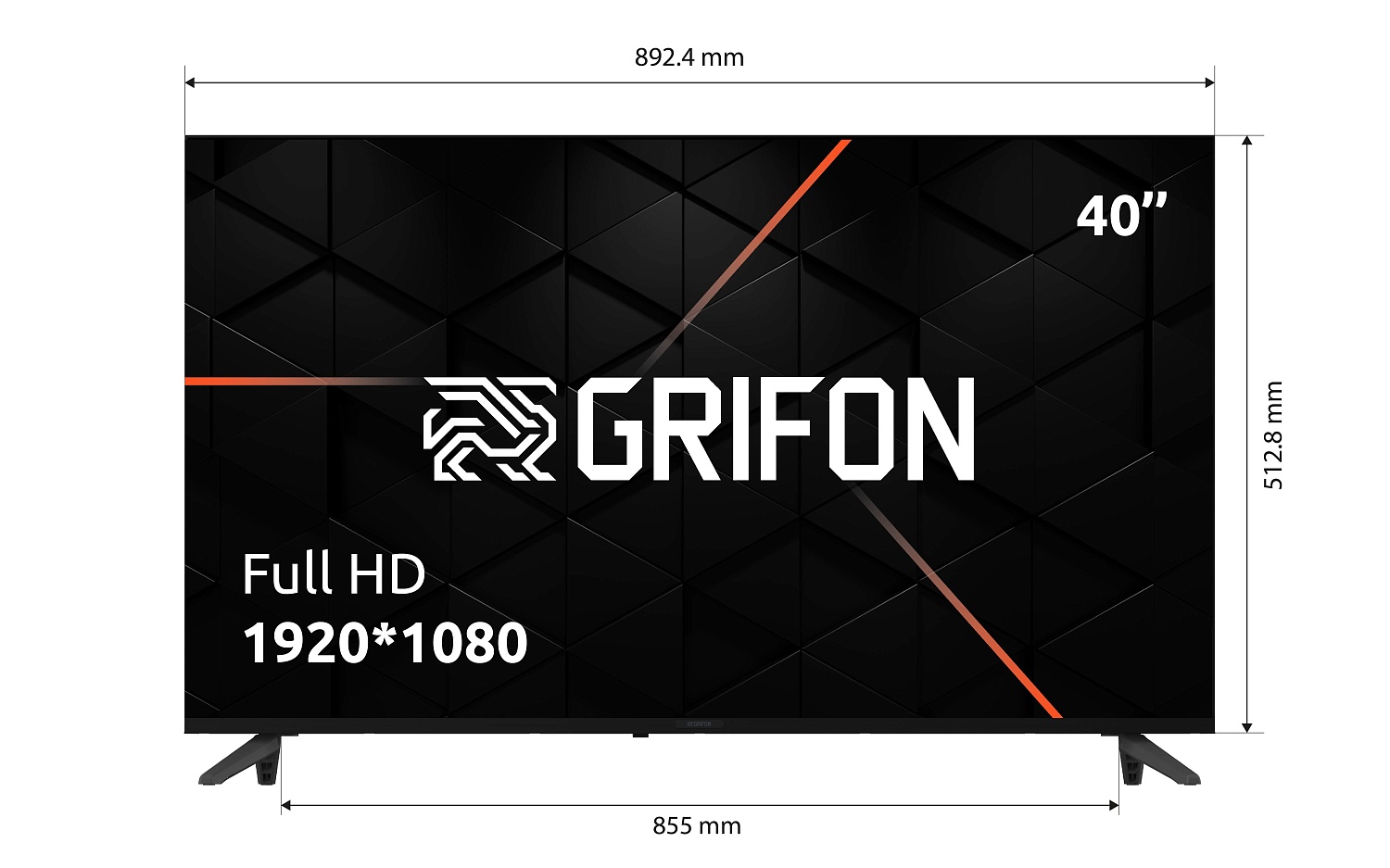картинка Телевізор Grifon Diva DV40FSB от магазина Компания+