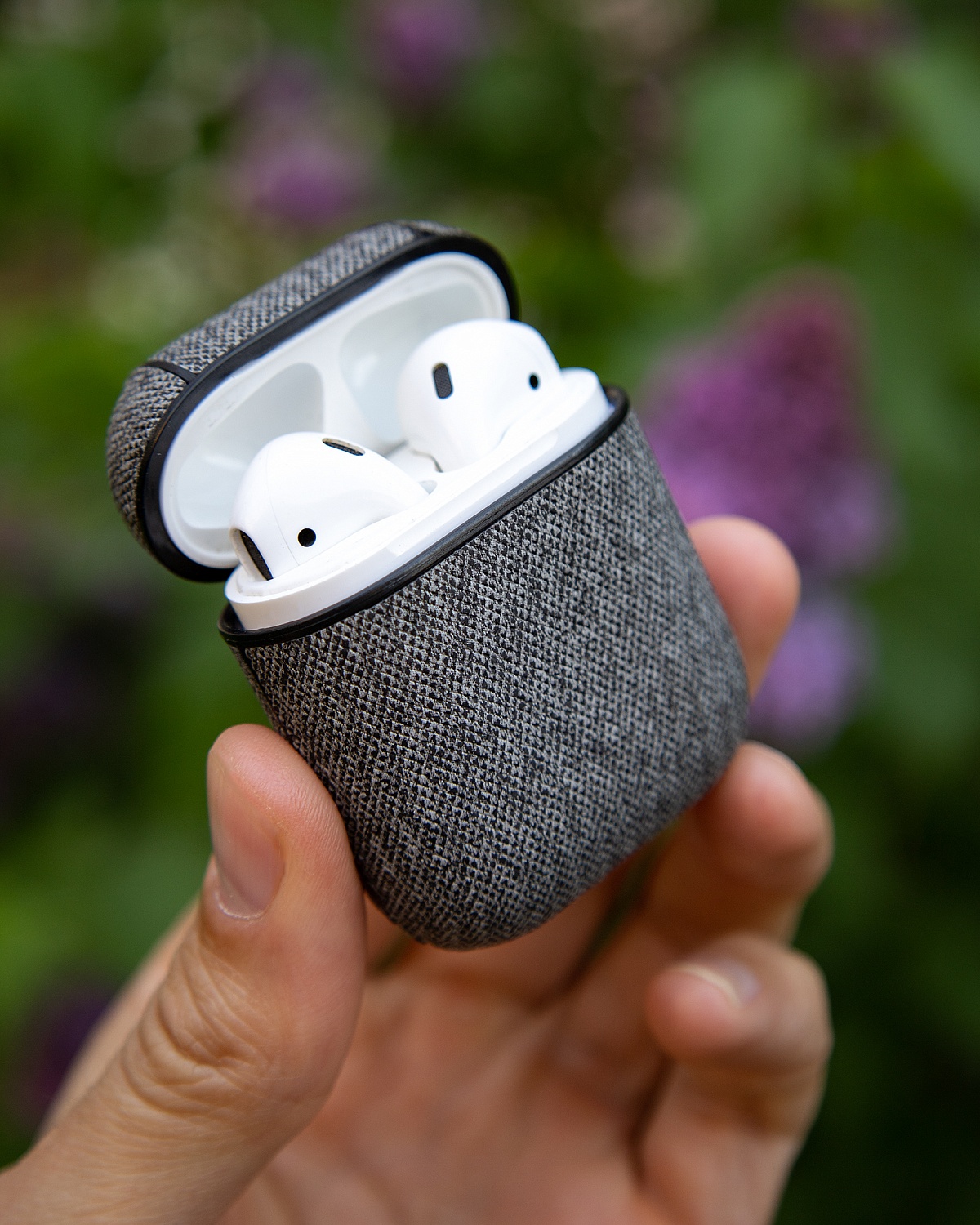 Чехол для Airpods/Airpods2 TEXTILE серый | ARAGO