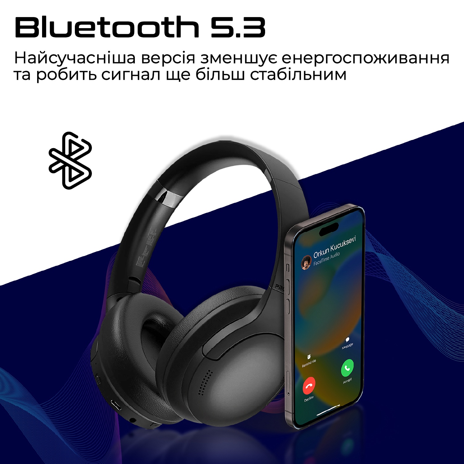 Bluetooth-гарнітура Promate LaBoca-Pro Black | ARAGO