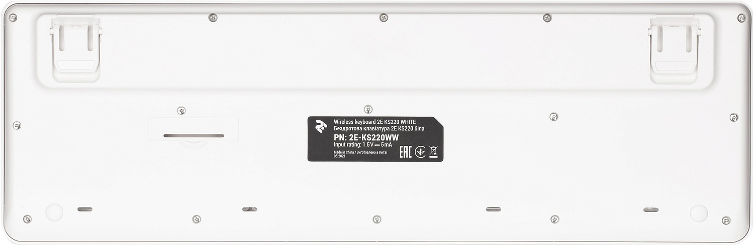 Клавіатура бездротова 2E KS220 WL Ukr White (2E-KS220WW) | ARAGO