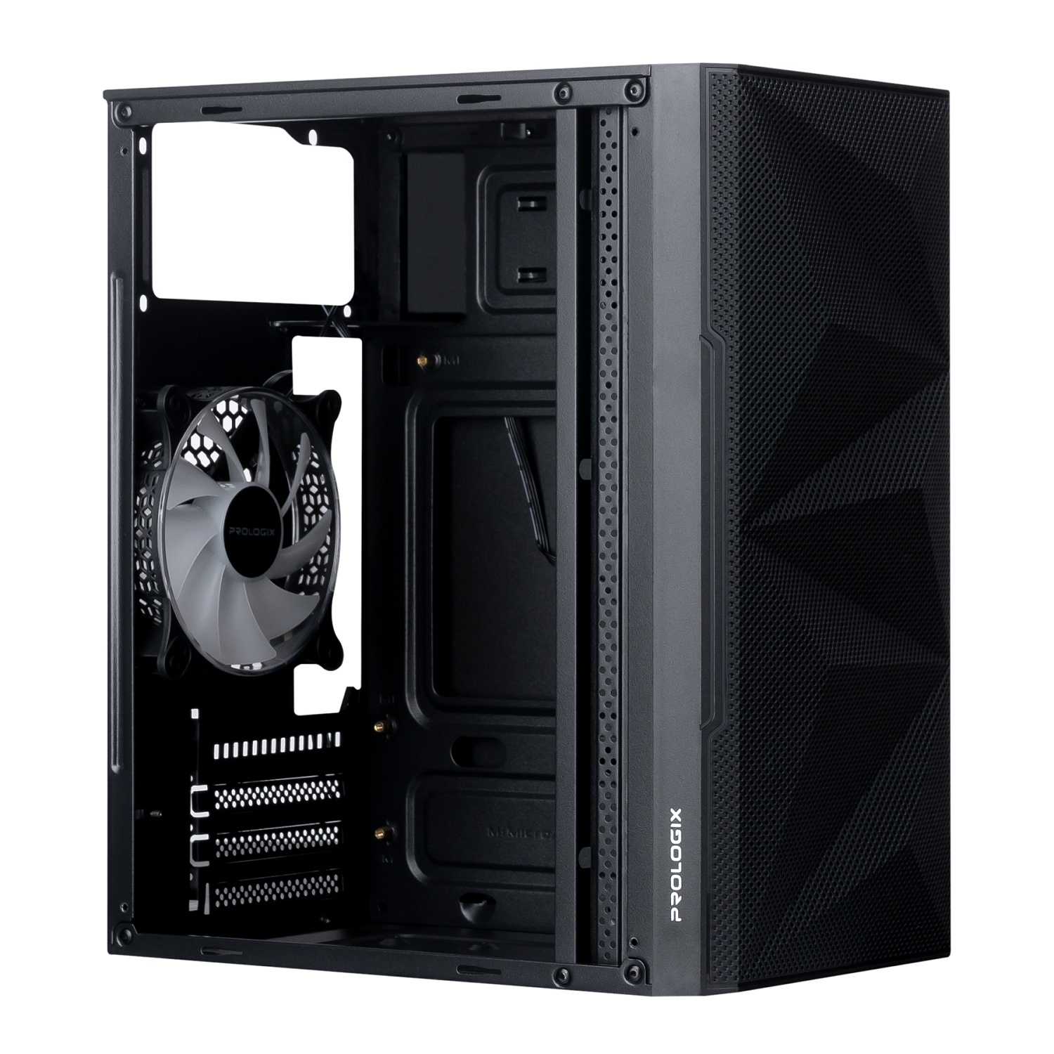 Корпус Prologix E113 Tempered Glass&Mesh Black | ARAGO