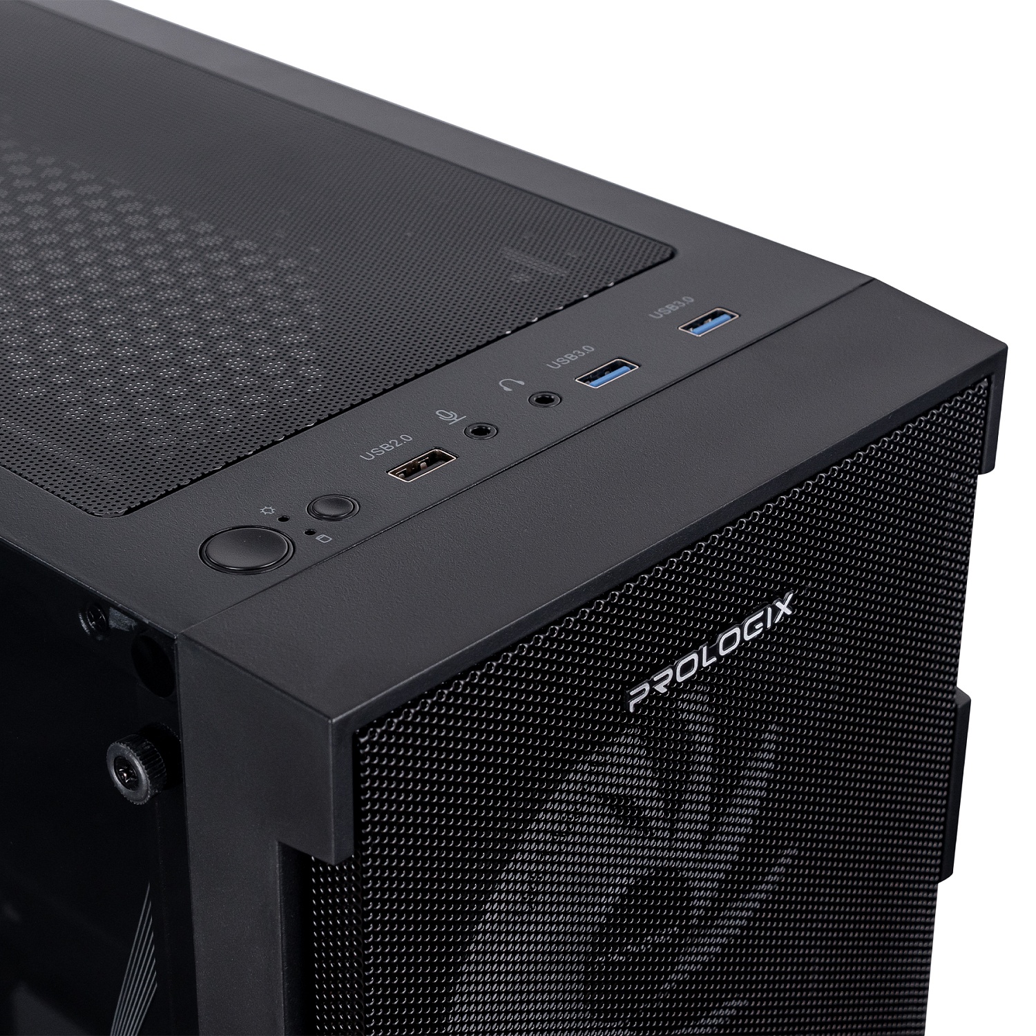 Корпус Prologix E115 Tempered Glass&Mesh Black | ARAGO