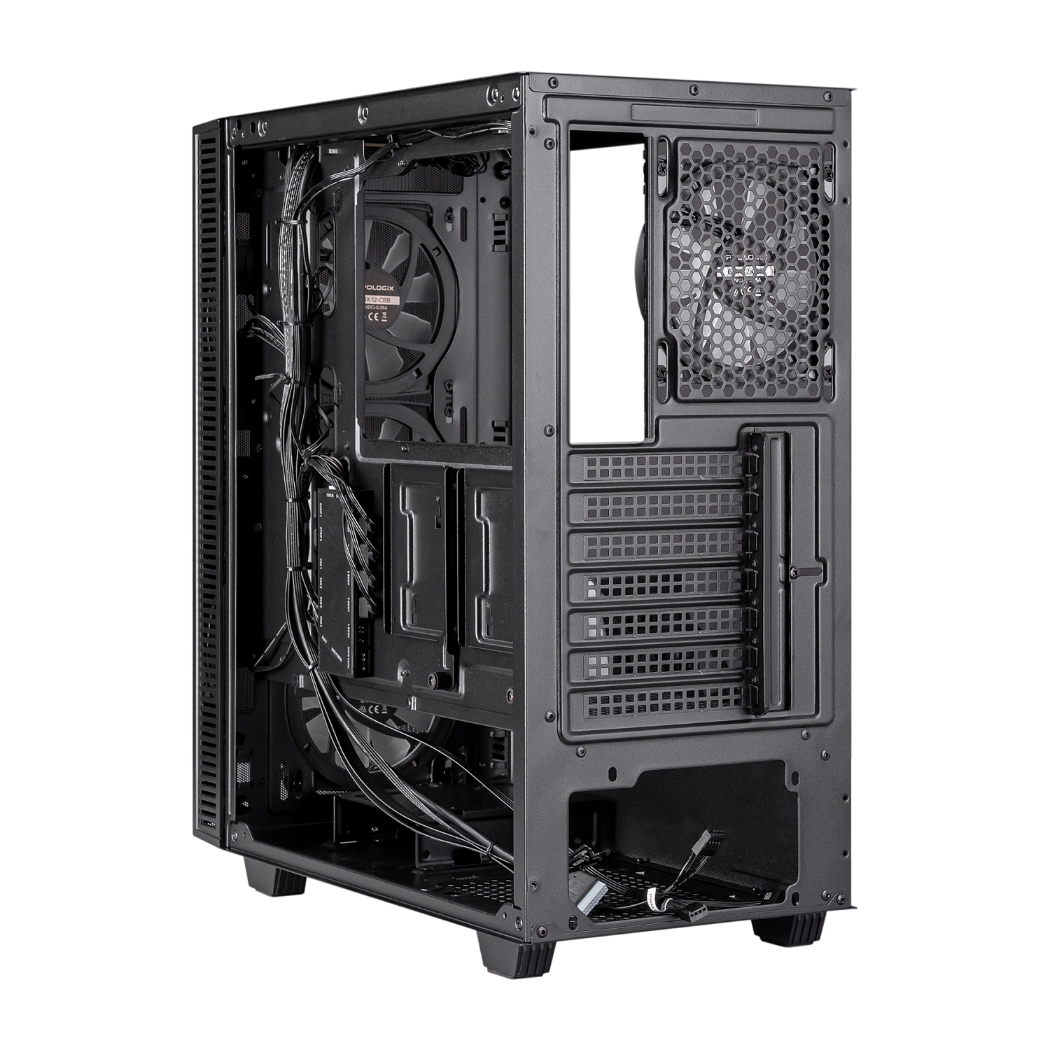 Корпус Prologix E123 Tempered Glass&Mesh Black | ARAGO
