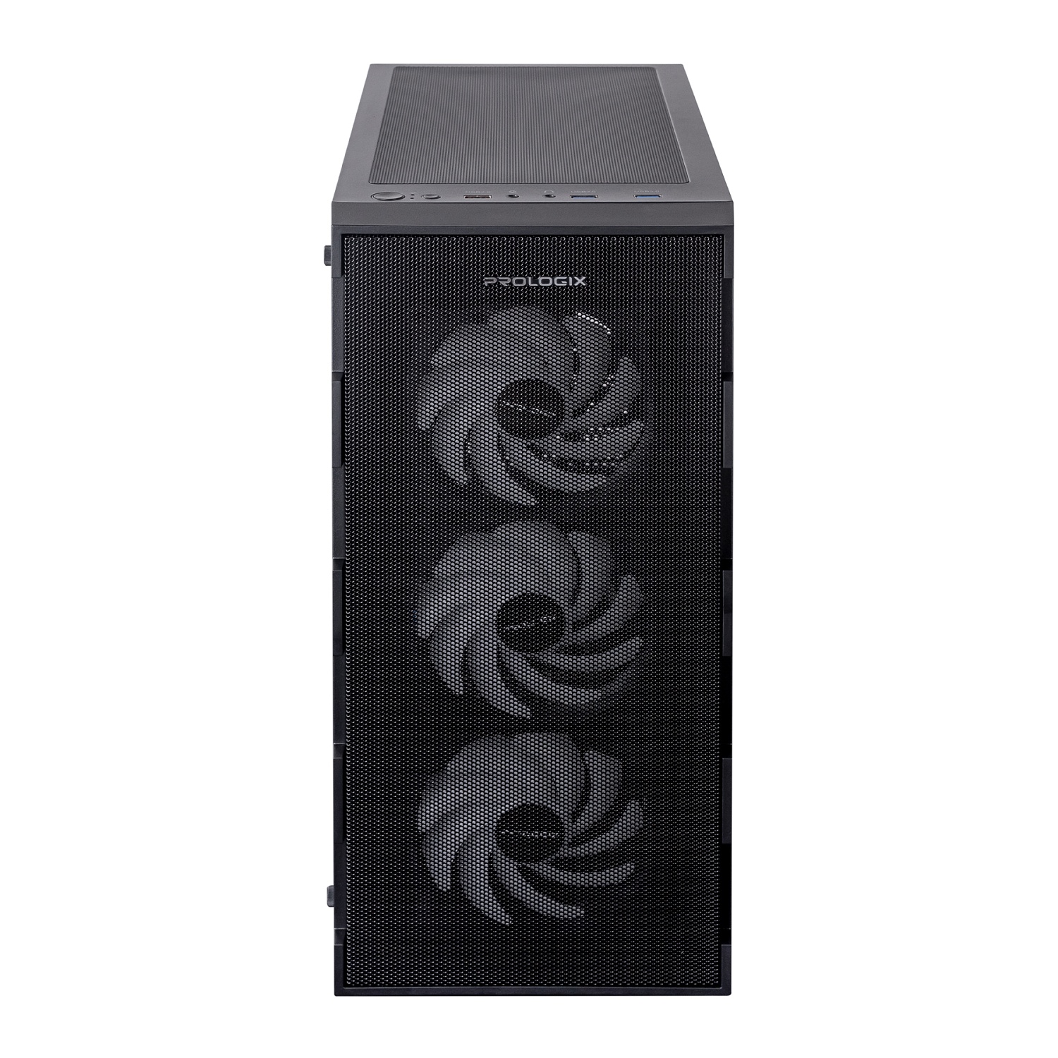 Корпус Prologix E115 Tempered Glass&Mesh Black | ARAGO