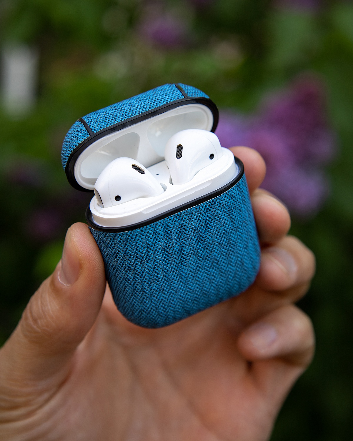 Чехол для Airpods/Airpods2 TEXTILE синий | ARAGO